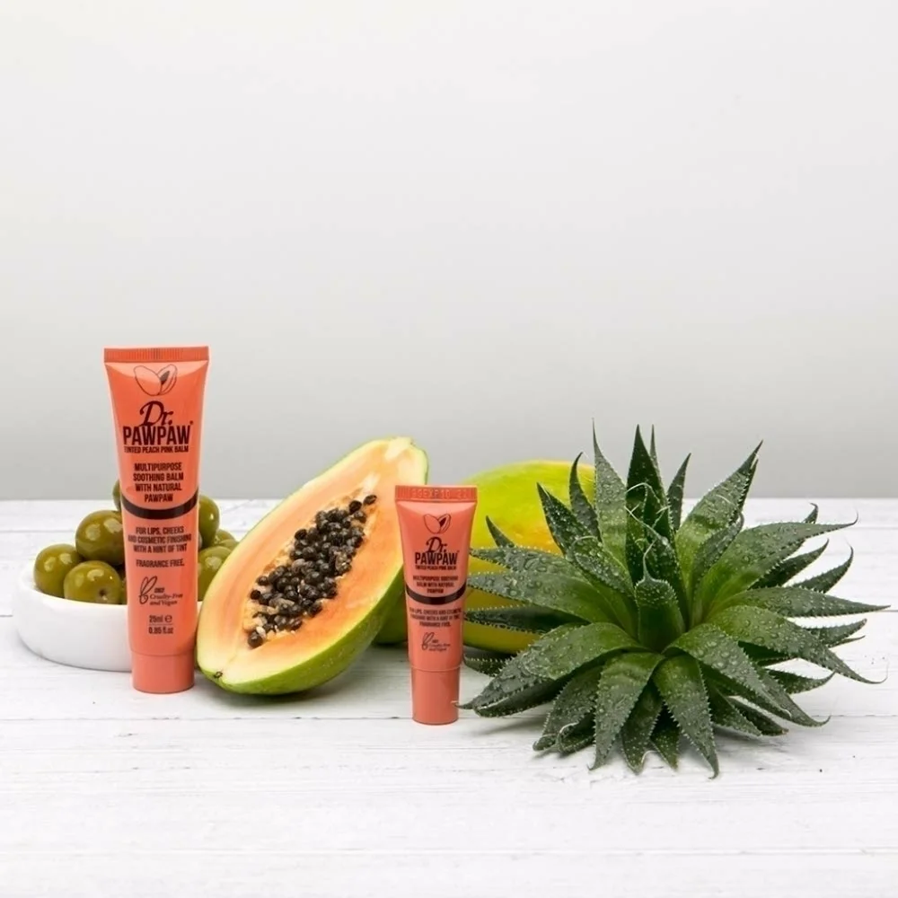 DR PAWPAW Lip Balm Healing Peach Pink New